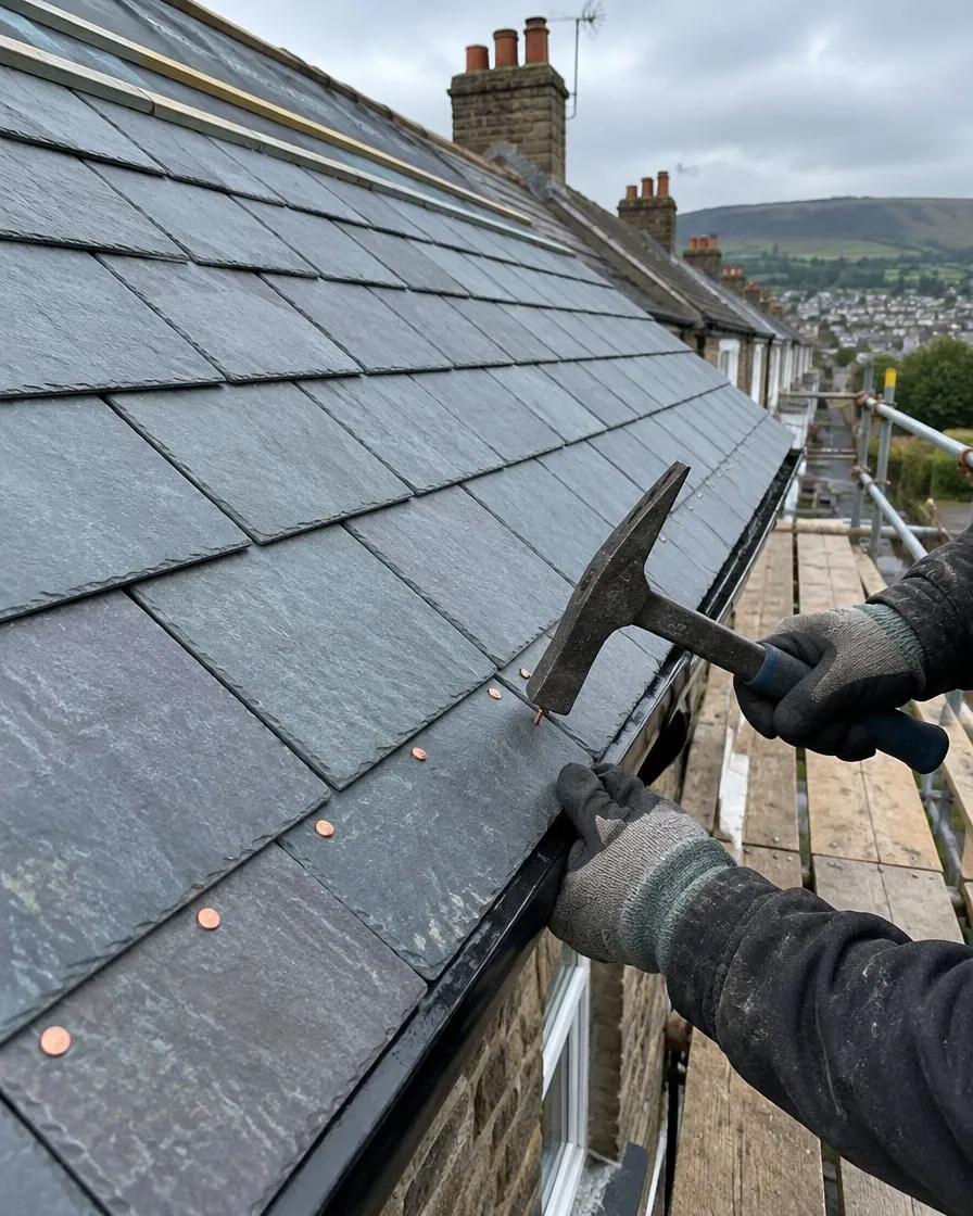 Slate roofing in Northam